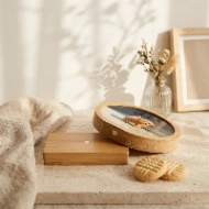 Cadre Photo Magnétique en Bambou | Décoration de Bureau