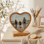 Cadre Photo Magnétique en Bambou | Décoration de Bureau