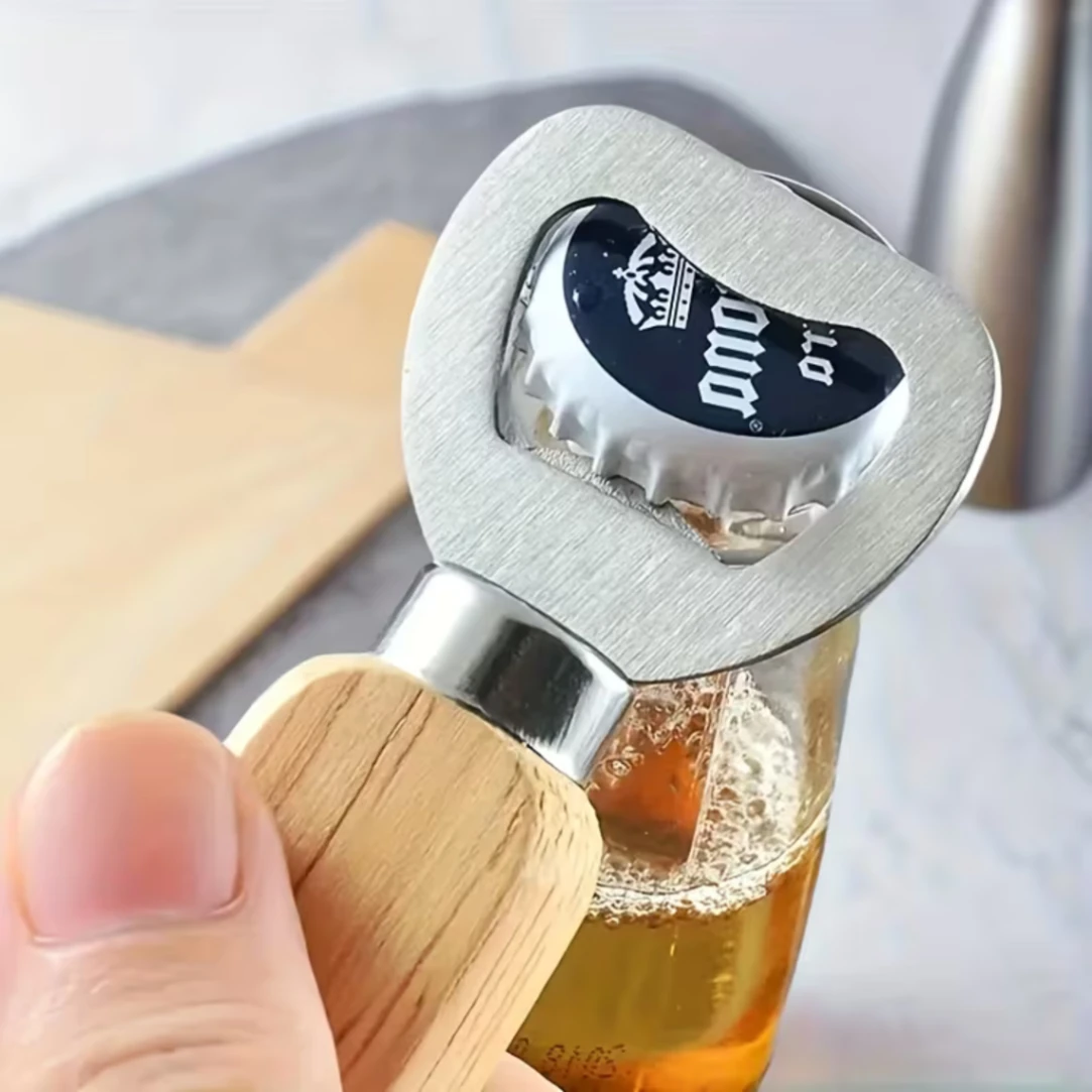 Décapsuleur en Bois Personnalisé – Cadeau d'Anniversaire Unique & Gravé (Texte Modifiable)