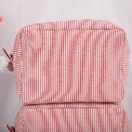 Trousse de toilette personnalisée rayée – Prénom brodé