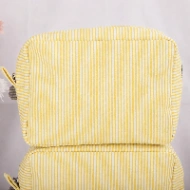 Trousse de toilette personnalisée rayée – Prénom brodé