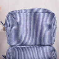 Trousse de toilette personnalisée rayée – Prénom brodé