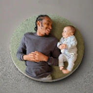 Dessous de Verre en Céramique Personnalisée avec Photo