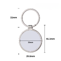 Porte-clés Photo Personnalisé en Métal — Cœur, Rond ou Rectangle