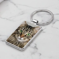 Porte-clés Photo Personnalisé en Métal — Cœur, Rond ou Rectangle