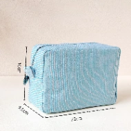 Trousse de toilette personnalisée rayée – Prénom brodé