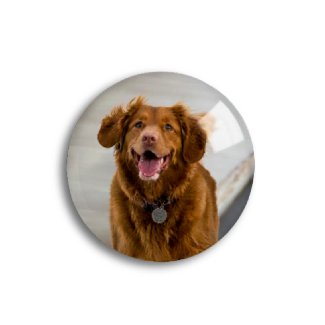 Magnet Bombé en Cristal Personnalisé avec Photo - Magnet