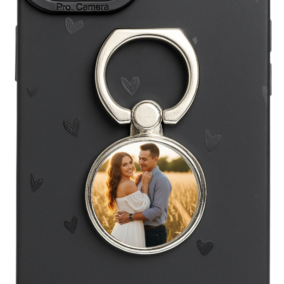 Anneau De Doigt Support Téléphone Personnalisé avec Photo