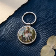 Porte-clés Photo Personnalisé en Métal — Cœur, Rond ou Rectangle