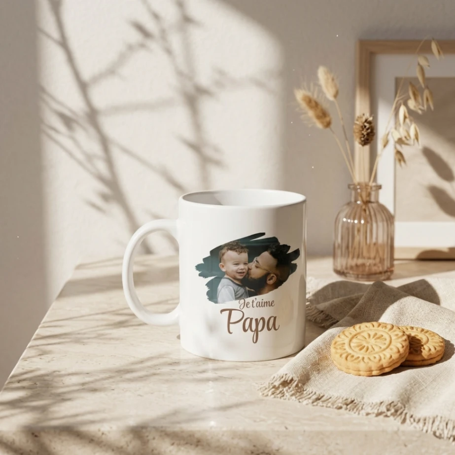 Mug Personnalisé avec Photo et Texte - Cadeau Unique et Original