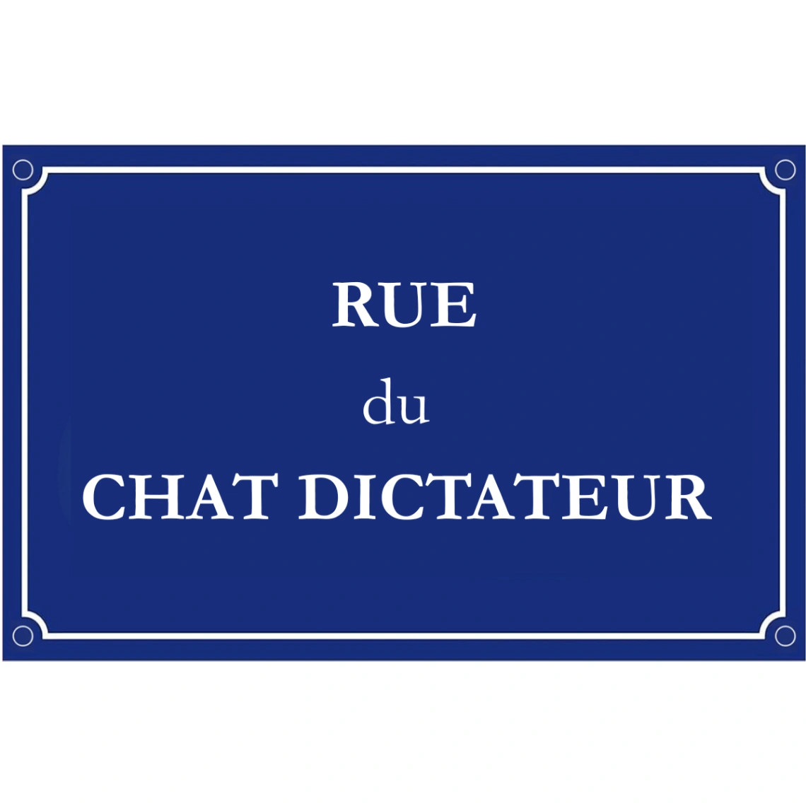 Plaque de Rue Française Personnalisée en Aluminium | Cadeau Original et Drôle