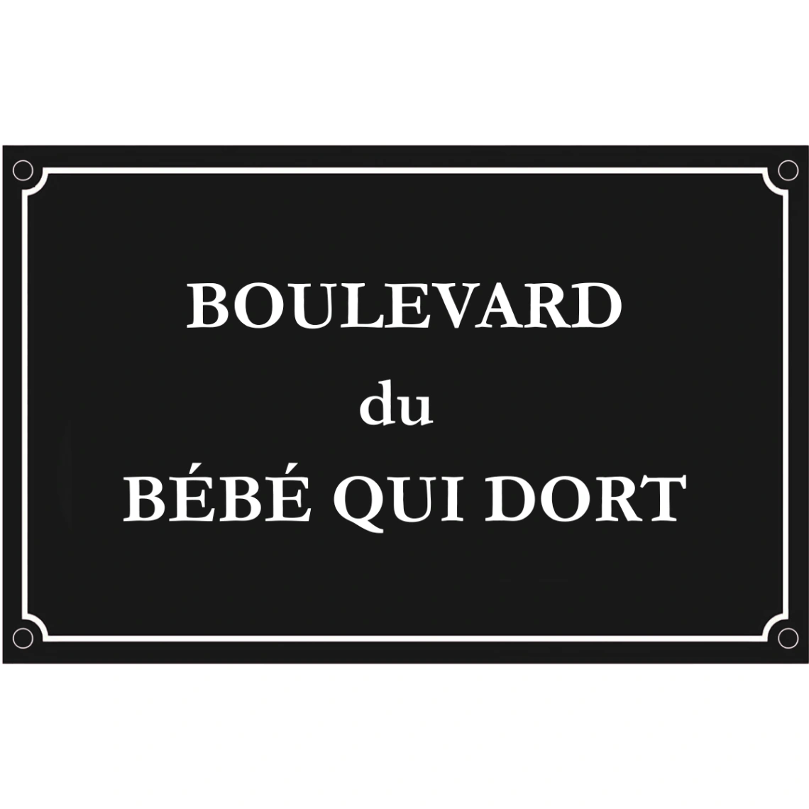 Plaque de Rue Française Personnalisée en Aluminium | Cadeau Original et Drôle