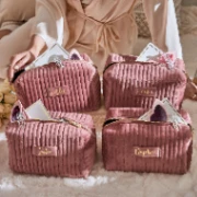 Trousse en Velours Personnalisée avec Prénom - Maquillage & Voyage