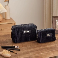 Trousse en Velours Personnalisée avec Prénom - Maquillage & Voyage