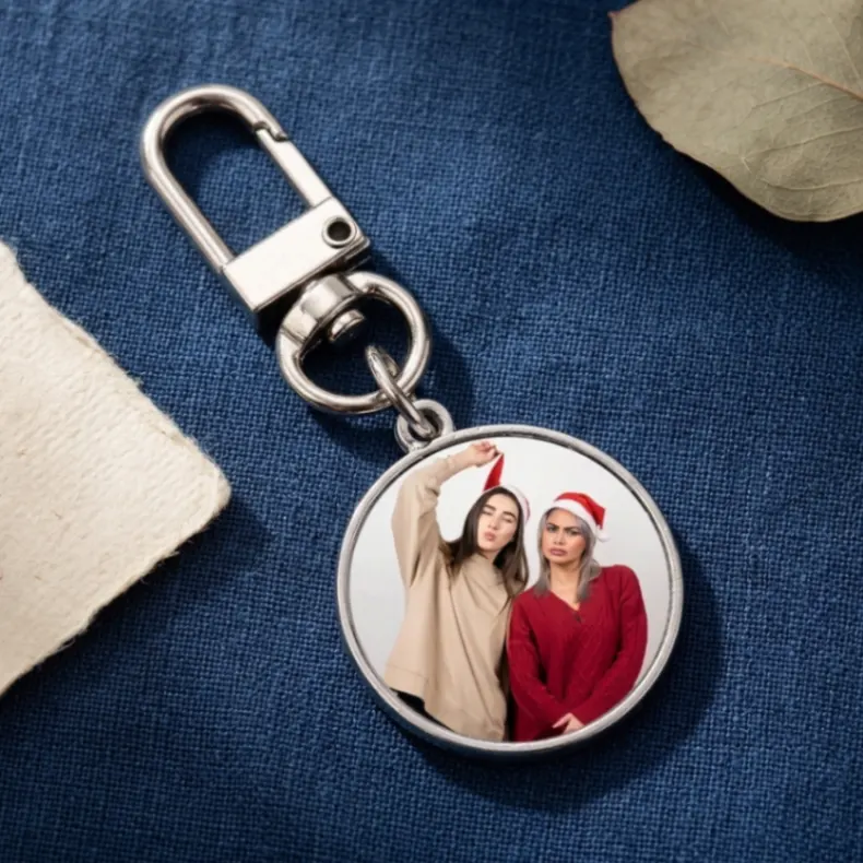 Porte-clés Personnalisé avec Photo - Forme ronde