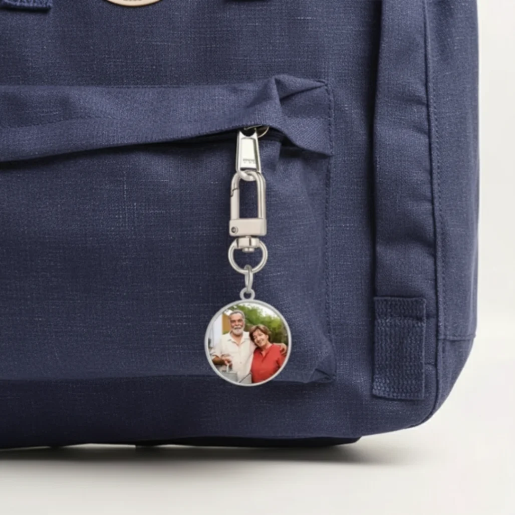 Porte-clés Personnalisé avec Photo - Forme ronde