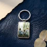 Porte-clés Photo Personnalisé en Métal — Cœur, Rond ou Rectangle