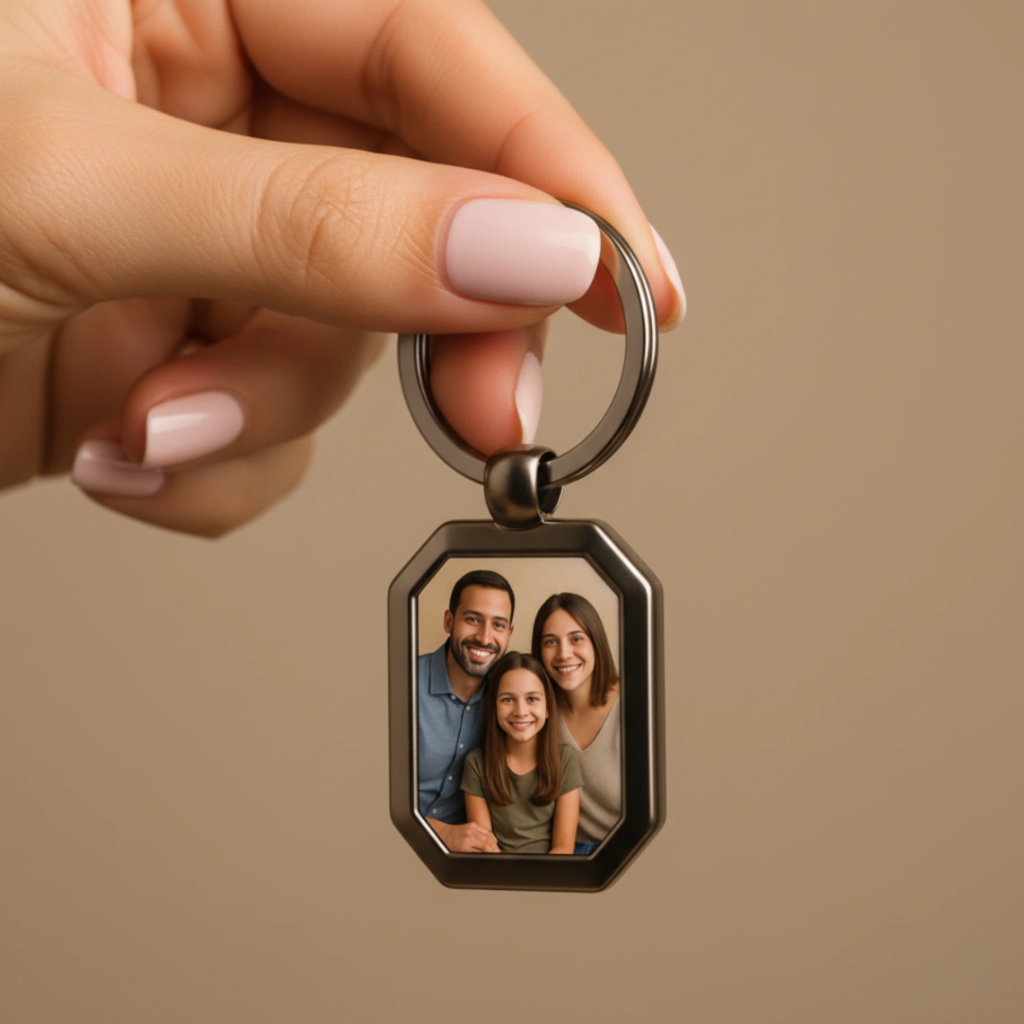 Porte-clés Personnalisé avec Photo - Forme Octogonale  