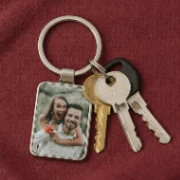 Porte-clés Photo Personnalisé en Métal — Cœur, Rond ou Rectangle