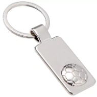 Porte-Clé Foot Personnalisé avec Photo — Métal Argenté