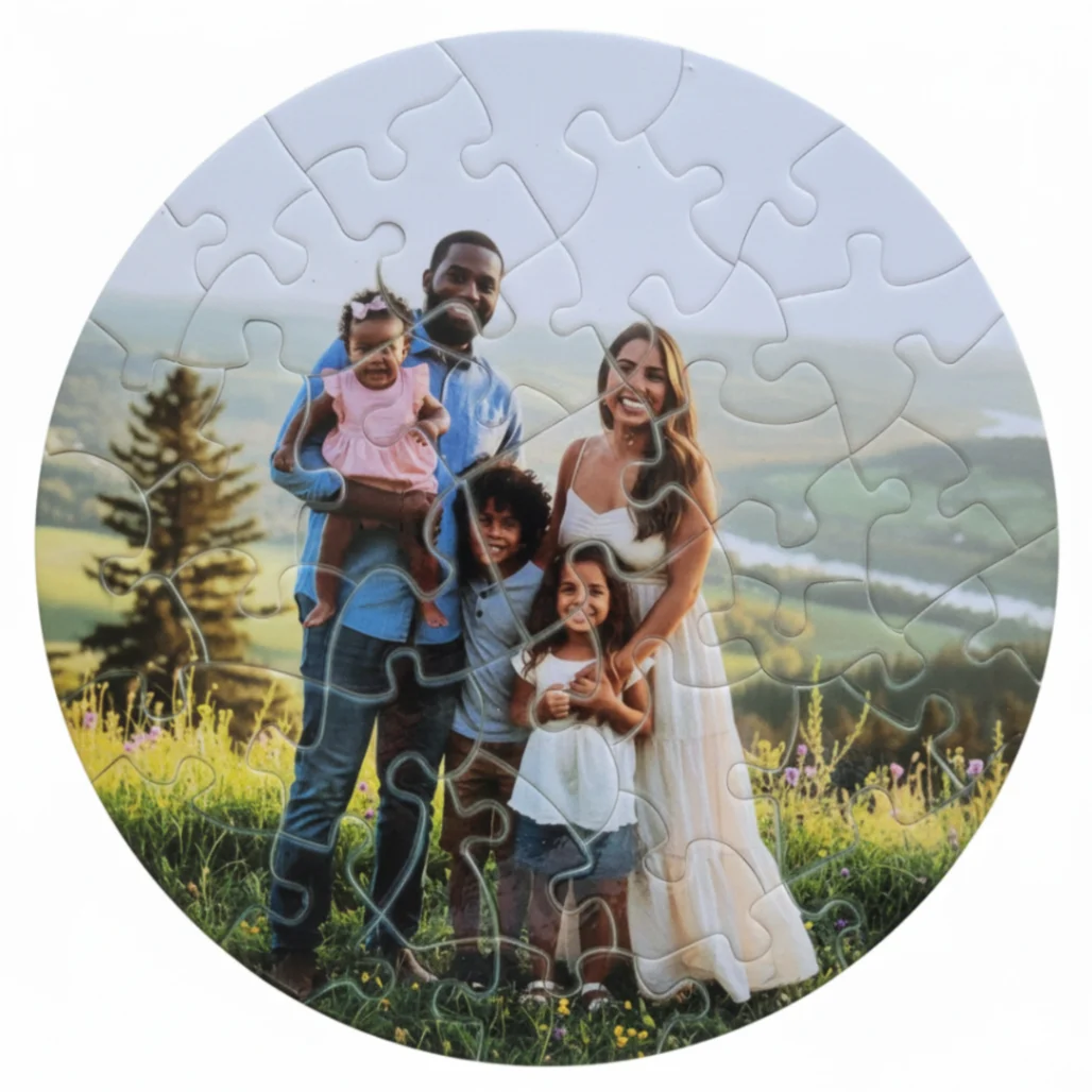 Puzzle Rond Personnalisé avec Votre Photo