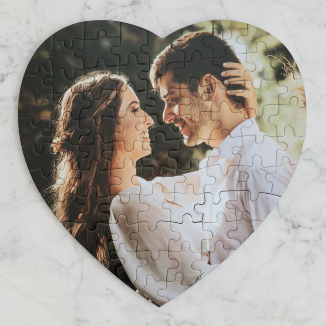 Puzzle Cœur Personnalisé avec Votre Photo