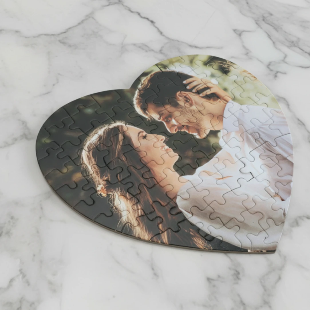 Puzzle Cœur Personnalisé avec Votre Photo
