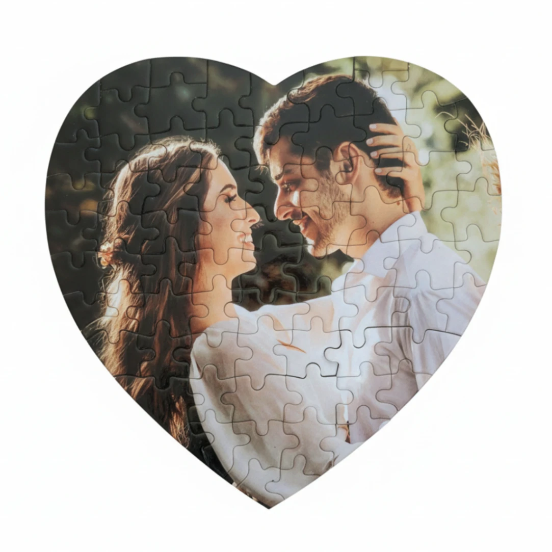 Puzzle Cœur Personnalisé avec Votre Photo