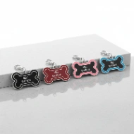 Médaille pour Chien Personnalisée - Forme Os - Nom et Téléphone