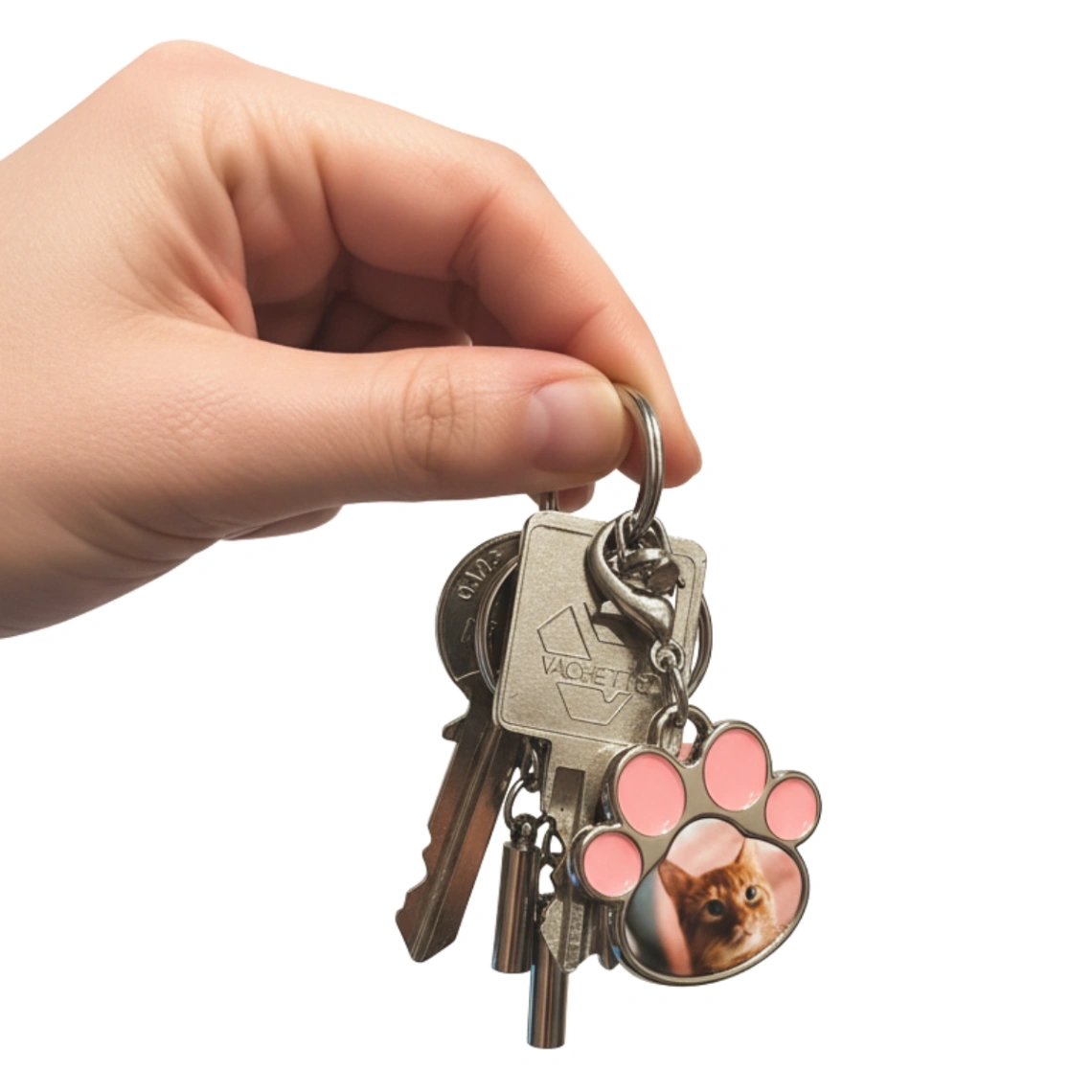 Porte-clés "Patte d'Amour" Personnalisable avec Photo – Le Souvenir Unique de Votre Animal
