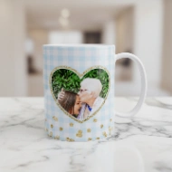 Mug Personnalisé Fête des Mères - 2 Photos Cœur | Tasse Maman Couleur